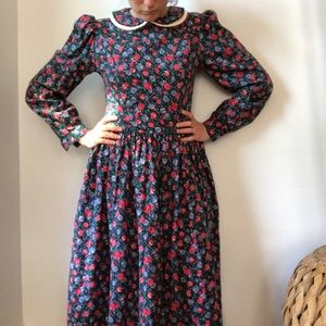Vintage Laura Ashley 80s Floral dress